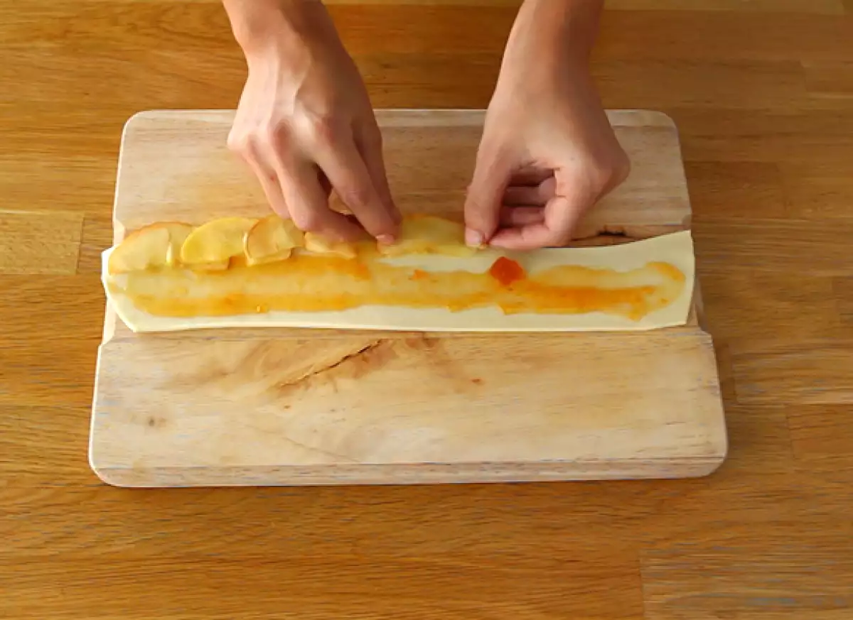 Vaihe 3: Aseta omenat riviin päällekkäin.