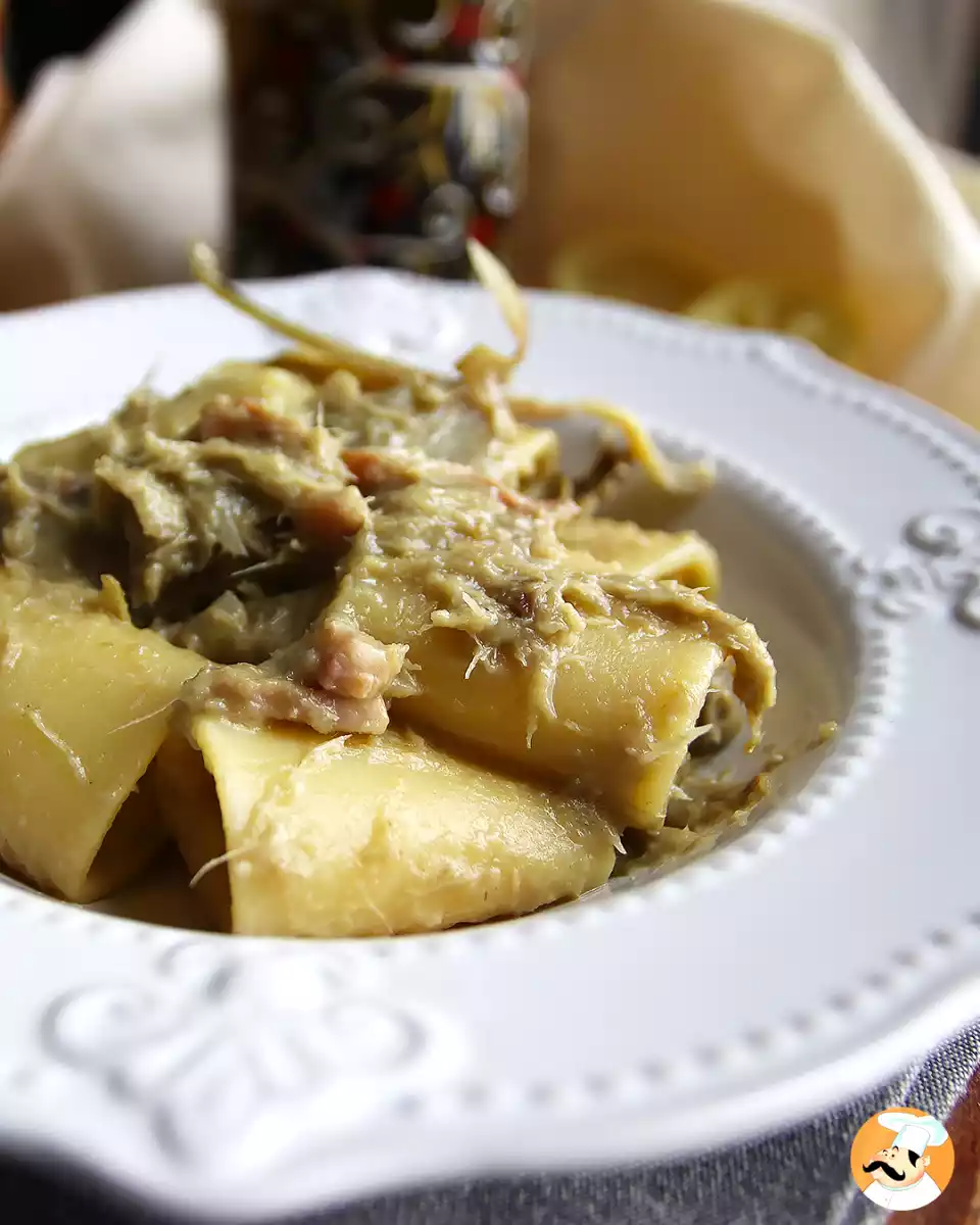 2. Paccheri artisokkien ja pekonin kanssa