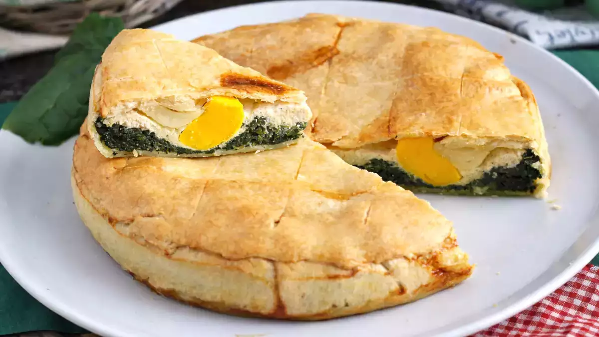 Pääsiäinen Pääsiäiskakku, italialainen suolainen kakku, joka ansaitsee paikkansa pöydässäsi.