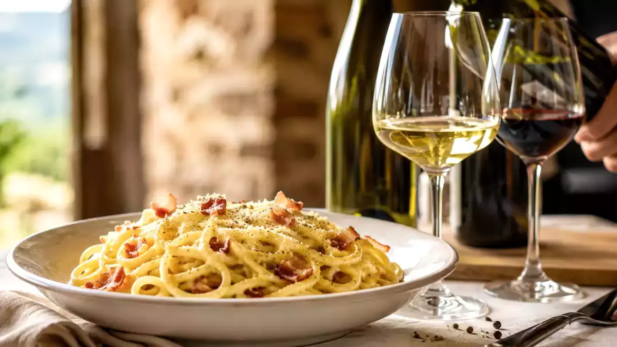 Kuinka valita täydellinen viini carbonaraan: käytännön vinkkejä ja sommelierien suosittelemia viiniyhdistelmiä