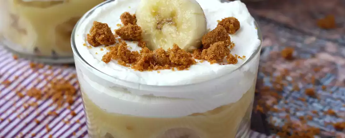 Banoffee kupissa: kermainen jälkiruoka, joka katoaa minuuteissa.