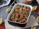 Resepti Conchiglioni täytetty ricotta ja pinaatti: vastustamaton paistettu kasvisruoka