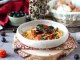 Resepti Spagetti alla puttanesca, nopea ja maukas pääruoka.