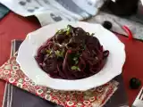 Resepti Spaghetti al fuoco di bacco: punaviinipasta, joka tuo pöytään jotain erityistä