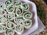 Resepti Aperitiivikääreet tortilloista, tonnikalasta ja tuorejuustosta.
