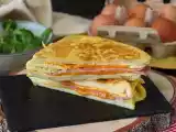 Resepti Omelettivoileipä - ranskalaisen paahtoleivän munakasvoileipä - munavoileipähakki