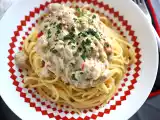 Resepti Spagetti munakoisokarbonaralla