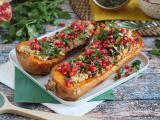 Resepti Butternut-kurpitsa kvinoalla ja granaattiomenalla