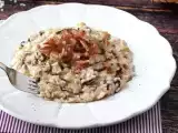 Resepti Kermainen ja maukas retiisi, pekoni ja philadelphia risotto