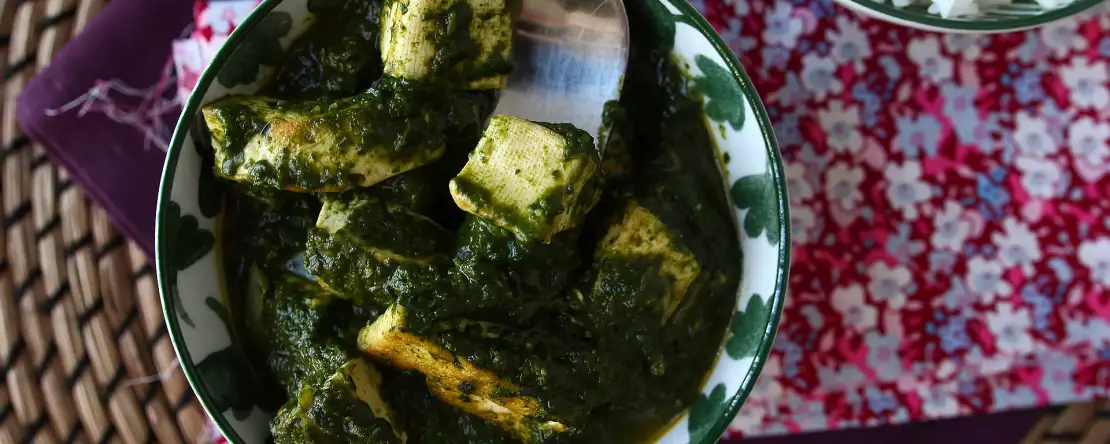 Palak tofu: intialainen pinaatti-tofucurry