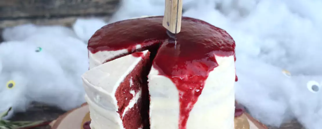 Halloween-erikoisversio Red Velvet -kakusta!