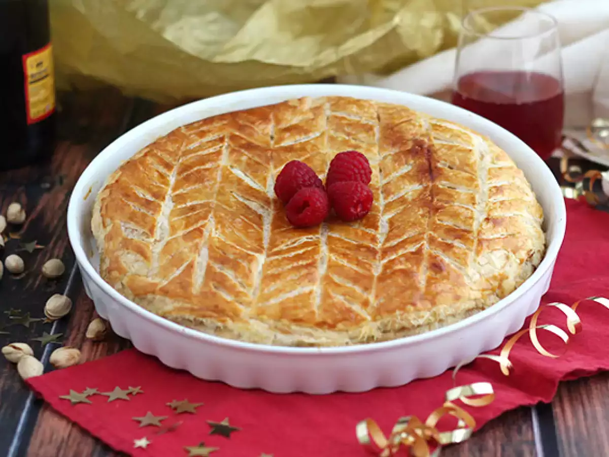 Resepti Frangipane-vadelma-pistaasipähkinä galette des rois