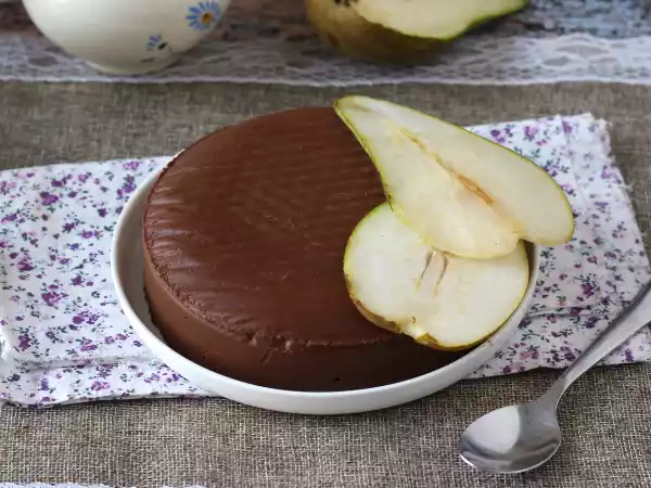 Resepti Suklaa-päärynäfudge, superhelppo jälkiruoka, jossa on vain 2 ainesosaa!