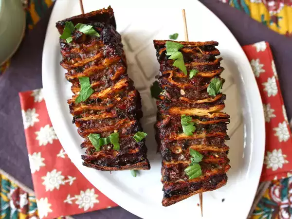 Resepti Lavash-kebabvartaat tortillojen kanssa, helppo valmistaa airfryerissa!