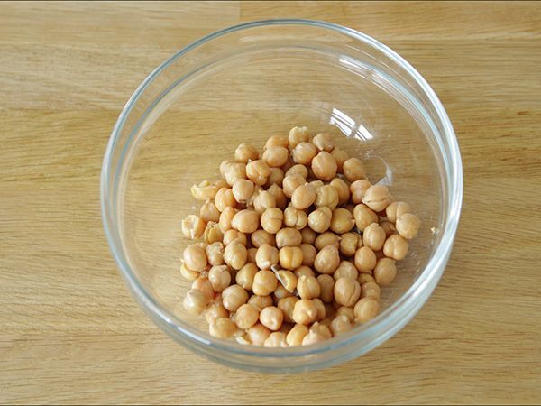 Kermainen hummus - Valmistelu askel 1