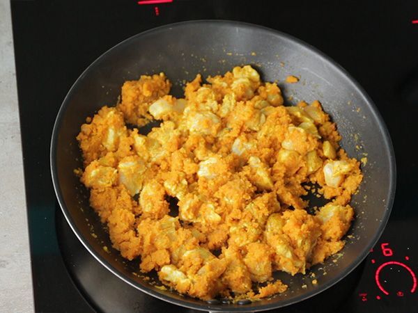 Kana-curry kookosmaidon kanssa - Valmistelu askel 5
