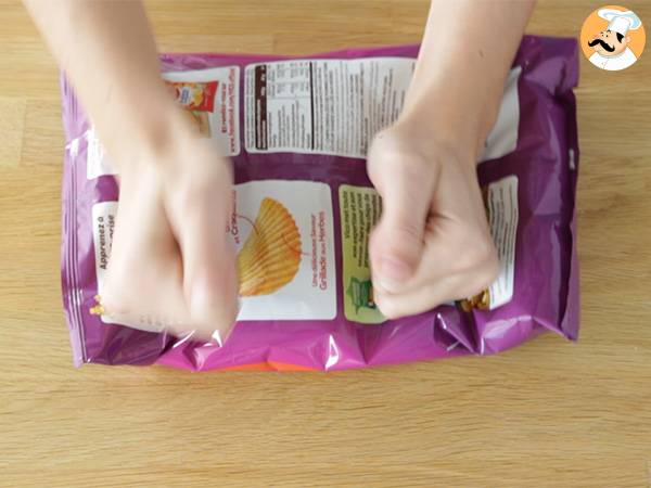 Nopea tortilla sipsien kanssa - Valmistelu askel 1