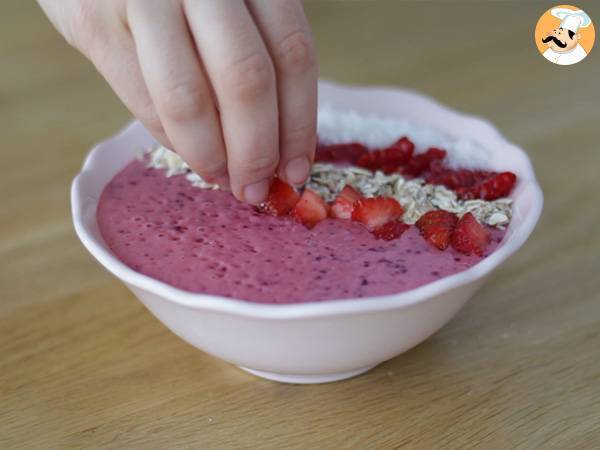 Punainen hedelmä Smoothie Bowl - Valmistelu askel 3
