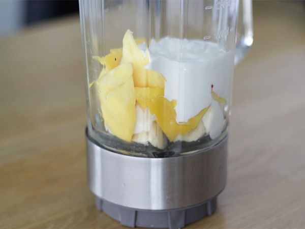 Mangokuulokulho banaanilla - Valmistelu askel 1