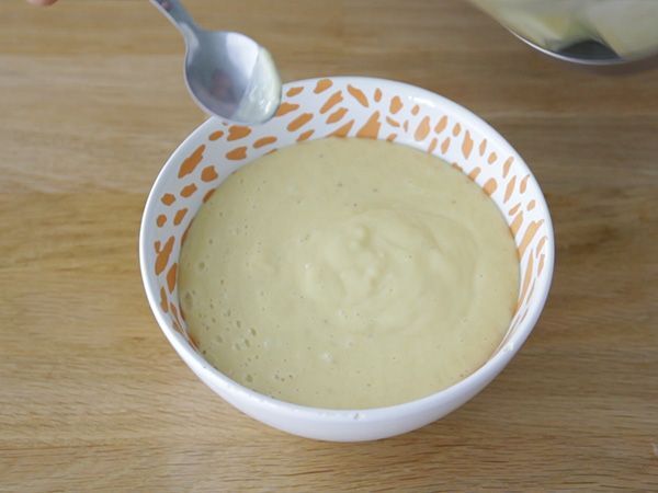 Mangokuulokulho banaanilla - Valmistelu askel 2