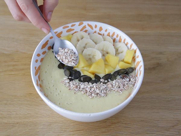 Mangokuulokulho banaanilla - Valmistelu askel 3