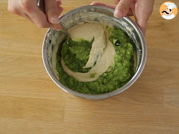 Kesäkurpitsamoelleux Kiri-sydämellä - Valmistelu askel 3