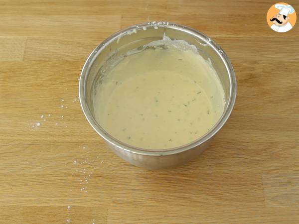 Pekoni-, Comté- ja perunavohvelit - Valmistelu askel 1