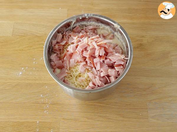 Pekoni-, Comté- ja perunavohvelit - Valmistelu askel 3