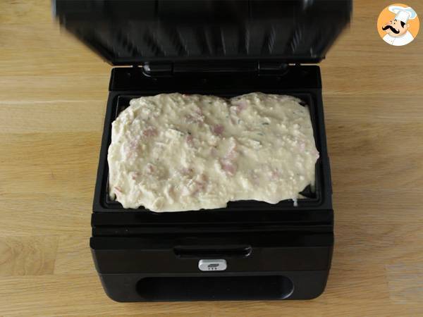 Pekoni-, Comté- ja perunavohvelit - Valmistelu askel 4