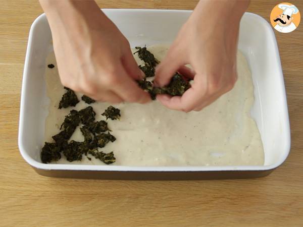 Pinaatti- ja vuohenjuustolasagne - Valmistelu askel 1