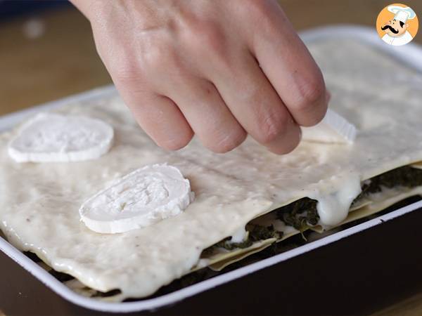Pinaatti- ja vuohenjuustolasagne - Valmistelu askel 4