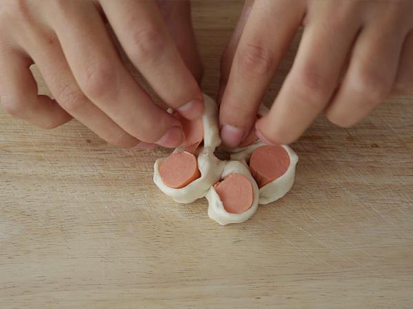 Hiutaloituja kukkia knackisin kanssa - Valmistelu askel 3