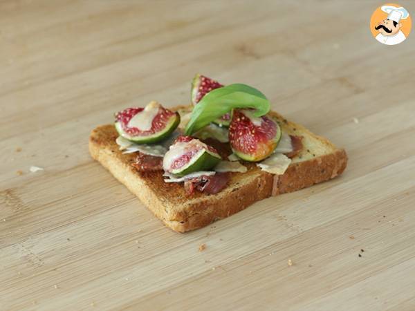 Bruschetta viikunoiden, parmesaanin ja parmankinkun kanssa - Valmistelu askel 5