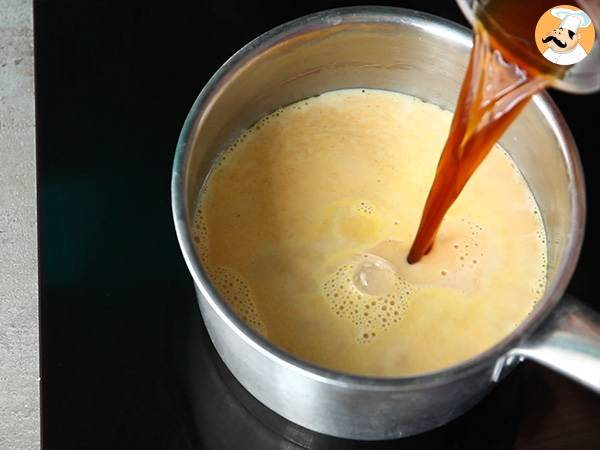Kurpitsamausteinen latte, kahvilatte kurpitsalla - Valmistelu askel 4