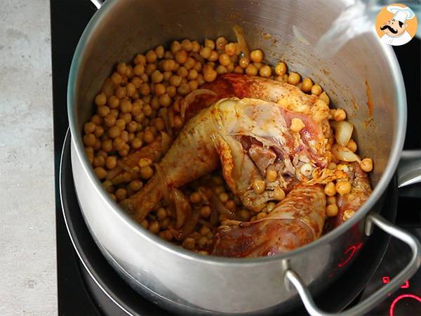 Perinteinen marokkolainen kana-couscous - Valmistelu askel 2
