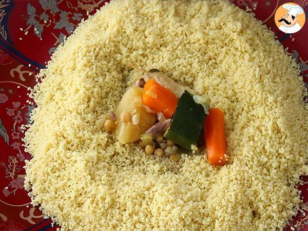 Perinteinen marokkolainen kana-couscous - Valmistelu askel 10