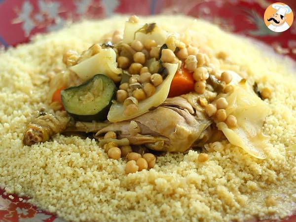 Perinteinen marokkolainen kana-couscous - Valmistelu askel 11