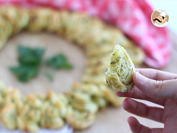 Pesto-leivonnaisseppele aperitiiviksi - Valmistelu askel 7