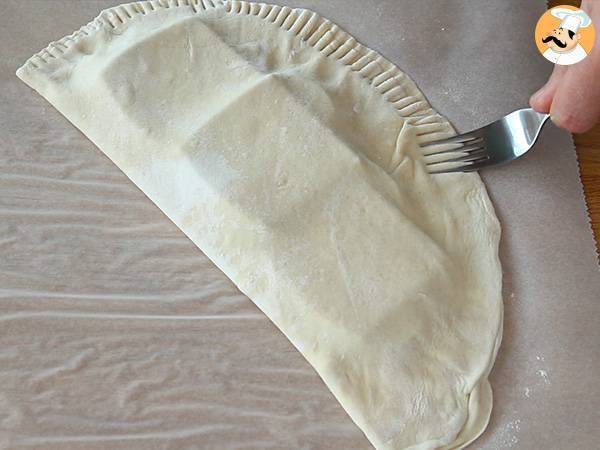 Raclette-juustolla täytetty calzone, savolaisittain - Valmistelu askel 4