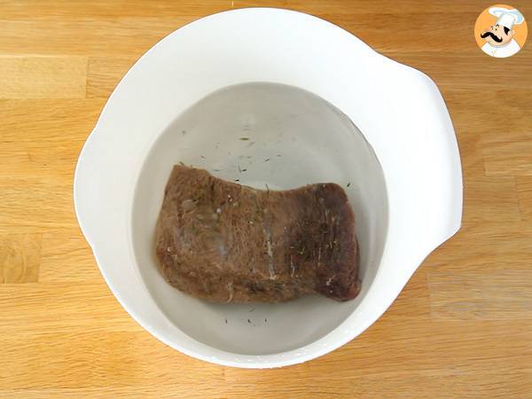 Grisonin liha tai kuivatun naudanlihan resepti - Valmistelu askel 3