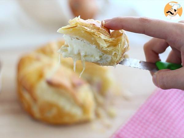 Kinkkua ja sipulia Camembert-leivonnaiset - Valmistelu askel 5