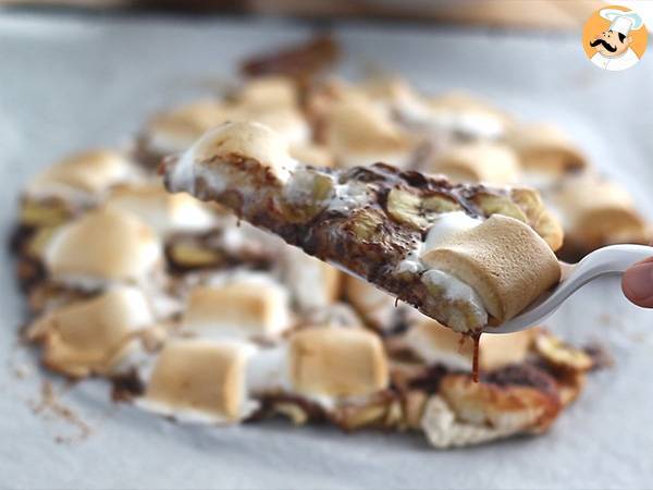 Makea banaani-suklaapizza - Valmistelu askel 5