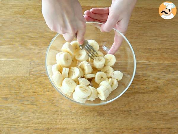 Banaanileipä, banaanikakku - Valmistelu askel 1