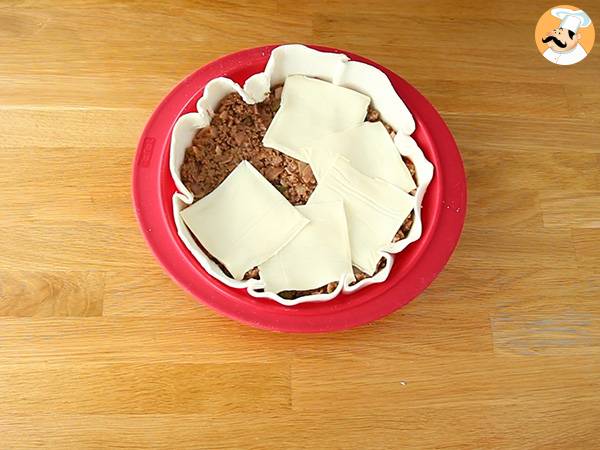 Hampurilaispiirakka, juustohampurilainen jaettavaksi! - Valmistelu askel 4