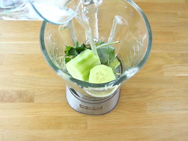 Kurkku Mojito, alkoholittomat cocktailit - Valmistelu askel 1