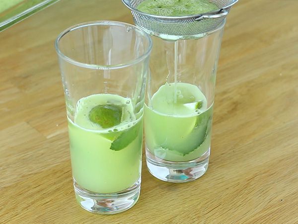 Kurkku Mojito, alkoholittomat cocktailit - Valmistelu askel 3