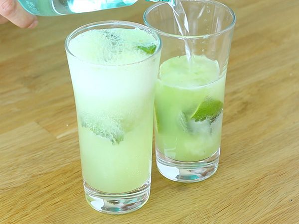 Kurkku Mojito, alkoholittomat cocktailit - Valmistelu askel 4
