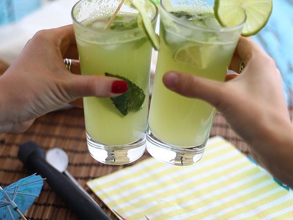 Kurkku Mojito, alkoholittomat cocktailit - Valmistelu askel 5