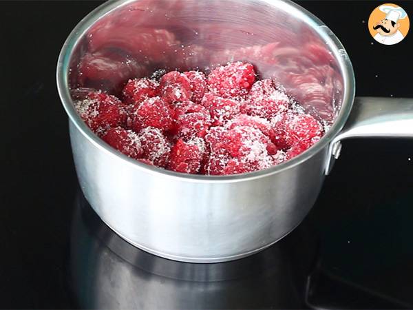 Vadelma mousse - Valmistelu askel 1