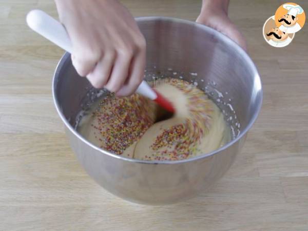 Cupcake-pohjakakku - Valmistelu askel 2